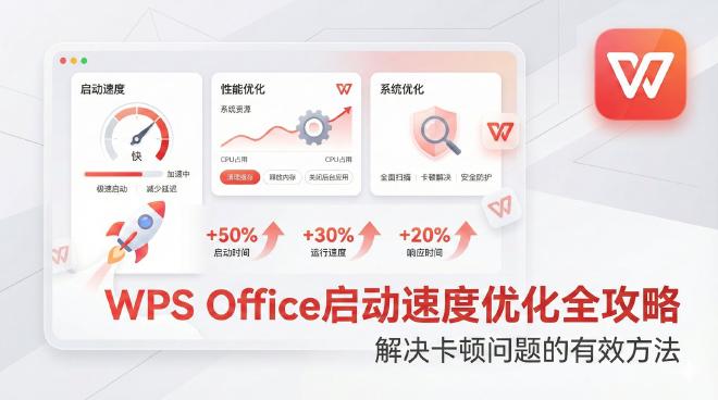 WPS Office 免费版闪退或卡顿？性能优化全攻略